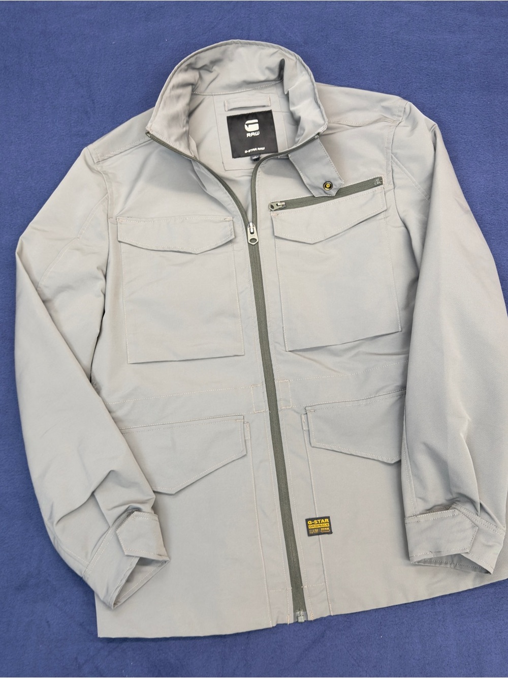 G-Star Men's Light Gray Rovic Slim Field Jacket